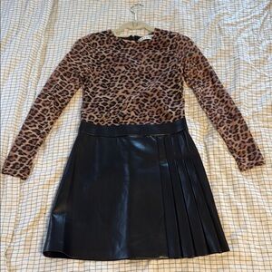 Alice & Olivia Chara Mixed Mini Dress